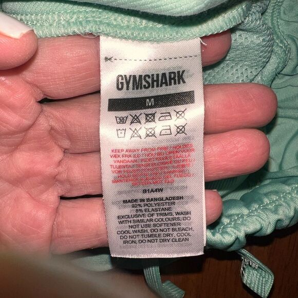 Gym Shorts Cantaloupe Green 3” Side Snap High Waist Medium Gymshark Activewear - Picture 9 of 11